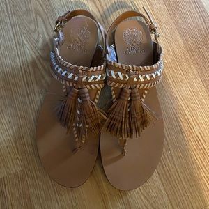 Vince Camuto fringe sandals, size 10